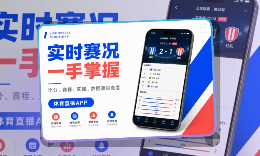 满冠体育 App细节设计，赛程比分更好找 页面展示